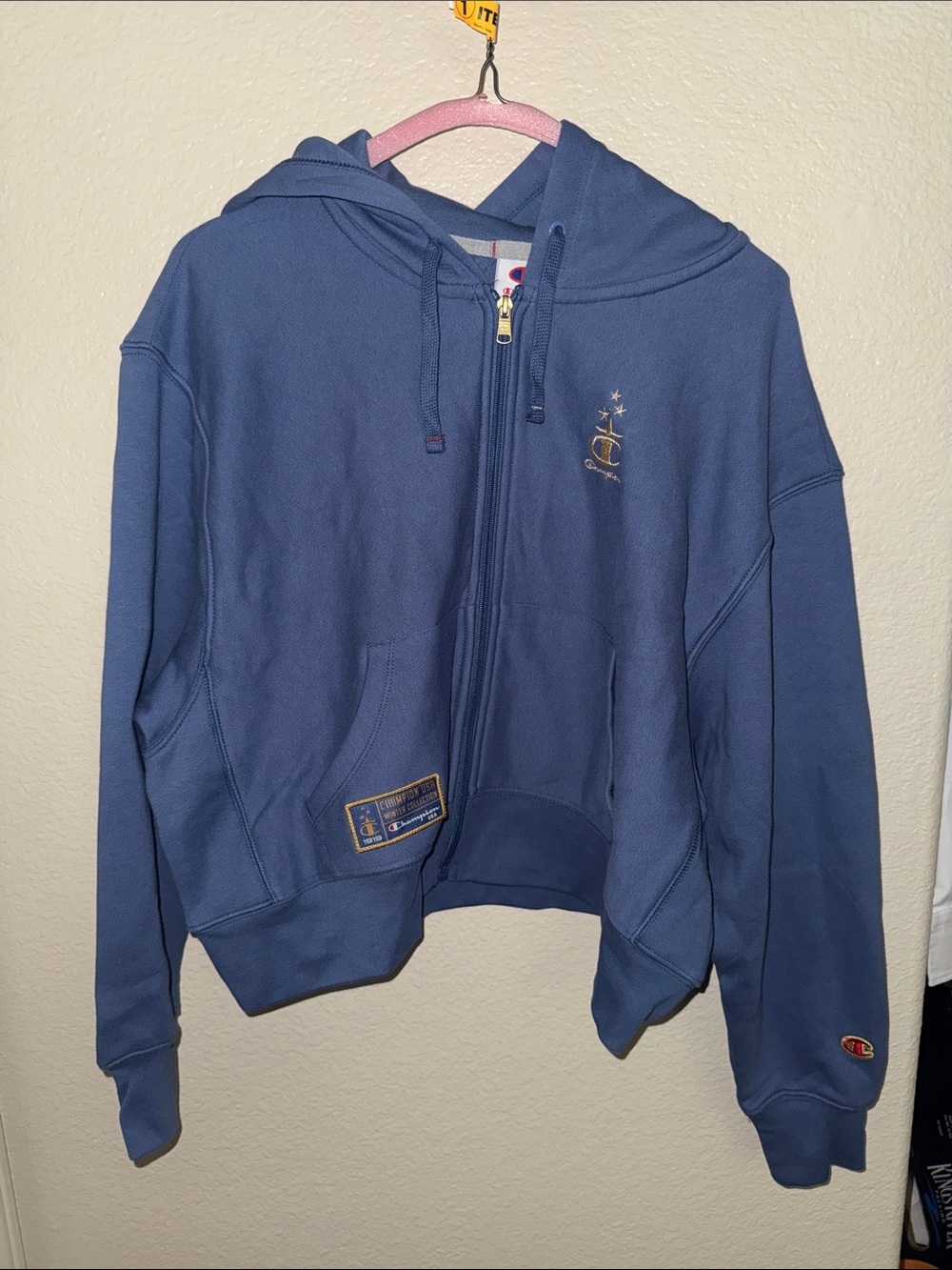Champion Indigo Full-Zip Hooded Sweatshirt